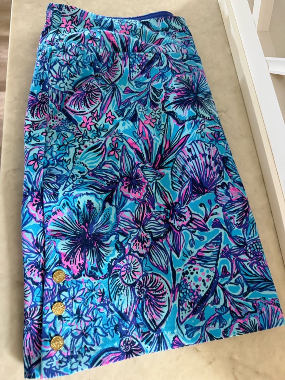 Lilly Pulitzer Monica Skort EUC Breakwater Blue Shells & Bells - Picture 4 of 8
